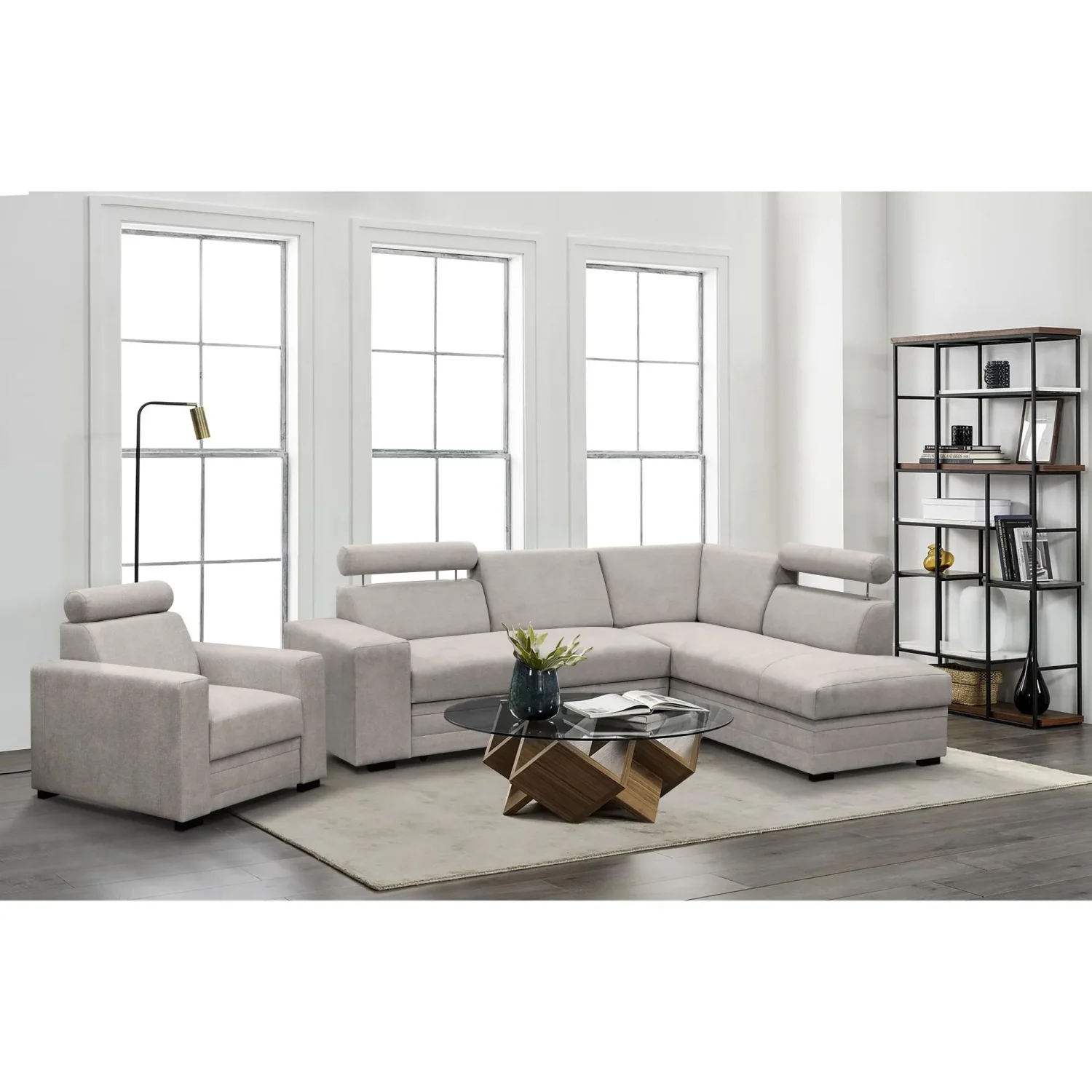 Polsterset ROMA Ecksofa + Sessel