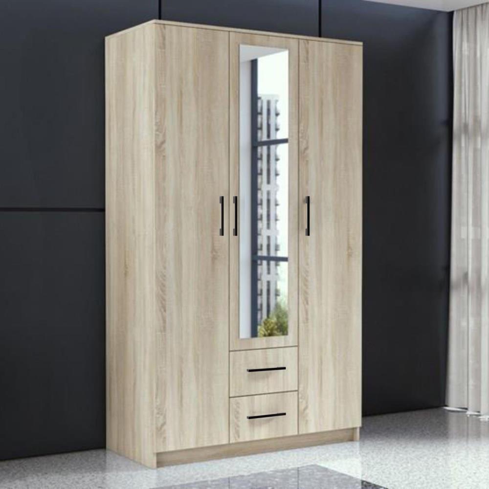 Drehtürenschrank mit Spiegel LUCAS 120 cm