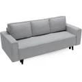 Sofa mit Schlaffunktion MONTE 3-sitzer hellgrau Poso 55