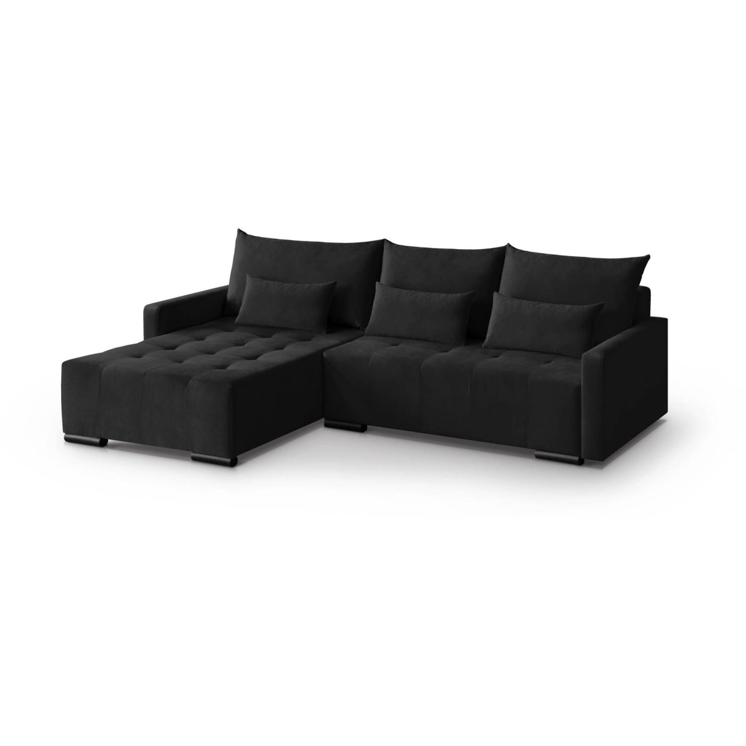 Ecksofa mit Schlaffunktion BONO L schwarz Kronos 07