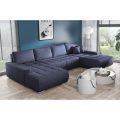 Ecksofa mit Schlaffunktion DRACO U marineblau Aston 26