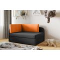 Sofa MILO graphit+orange rechts