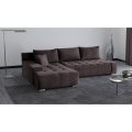 Ecksofa mit Schlaffunktion DRACO L braun Aston 04 links