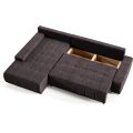 Ecksofa mit Schlaffunktion DRACO L braun Aston 04 links