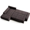 Ecksofa mit Schlaffunktion DRACO L braun Aston 04 links