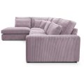 Ecksofa ohne Schlaffunktion PARMA puderrosa Lincoln 61 links