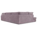 Ecksofa ohne Schlaffunktion PARMA puderrosa Lincoln 61 links