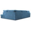 Ecksofa ohne Schlaffunktion PARMA blau Lincoln 75 rechts