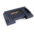 Ecksofa mit Schlaffunktion DRACO U marineblau Aston 26