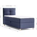 Bett 100x200 HELEN MINI blau soro 76 links