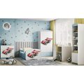 Kinderkleiderschrank PAUL 90 cm mit Rennwagen