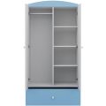 Kinderkleiderschrank PAUL 90 cm mit Rennwagen