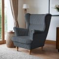 Sessel im Chesterfield Stil FELIX grau Tilia 90