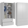 Drehtürenschrank mit Schubladen CLASSIC 90 cm