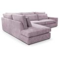 Ecksofa ohne Schlaffunktion PARMA puderrosa Lincoln 61 links