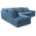 Ecksofa ohne Schlaffunktion PARMA blau Lincoln 75 links