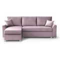 Ecksofa mit Schlaffunktion TORETTO rosa Manila 09