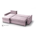 Ecksofa mit Schlaffunktion TORETTO rosa Manila 09