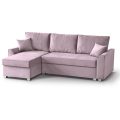 Ecksofa mit Schlaffunktion TORETTO rosa Manila 09