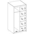 Drehtürenschrank ELENA 2-Türig 90 cm