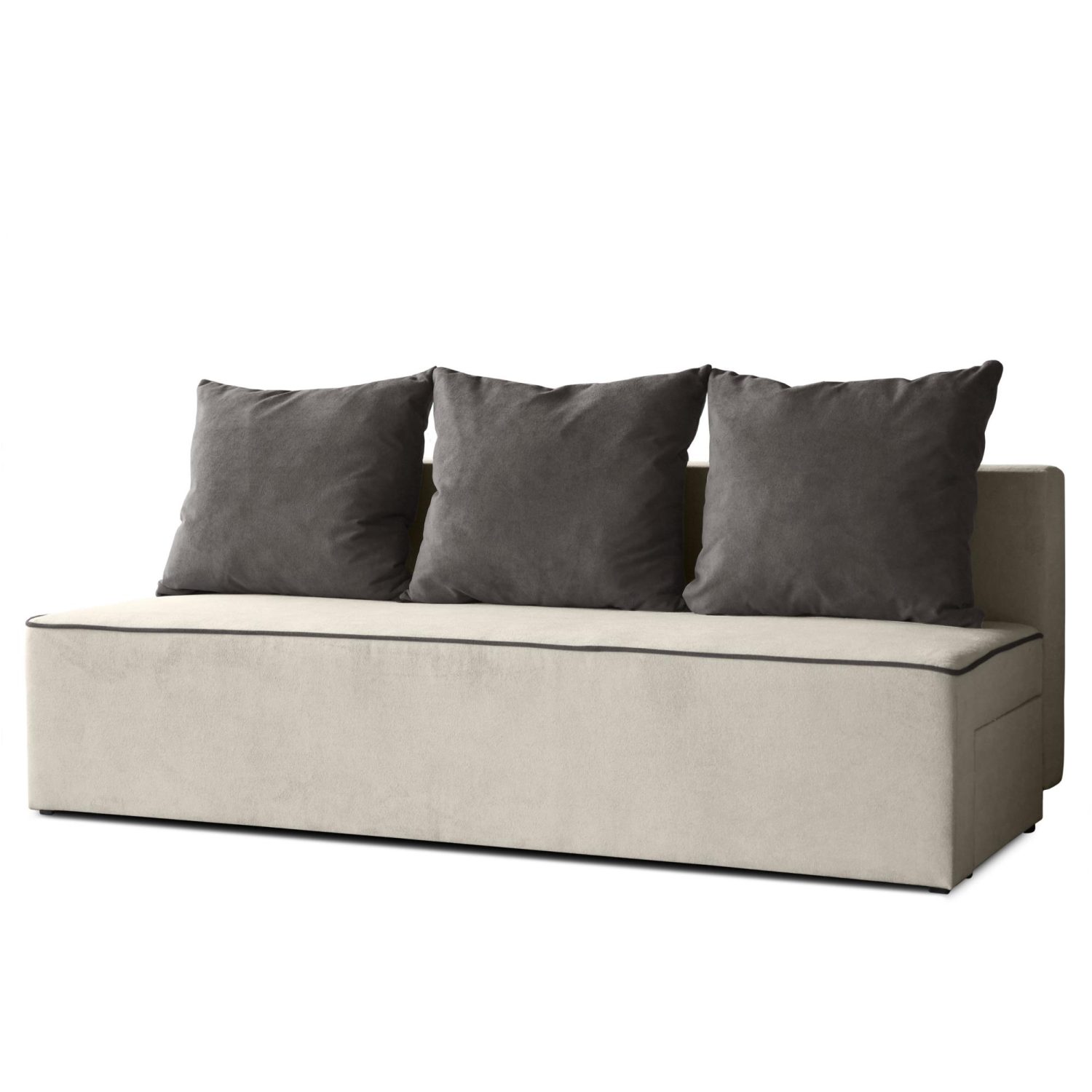 Sofa 3-sitzer mit Schlaffunktion RICO beige+braun