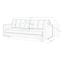 Sofa SIGURD 3-sitzer gelb Kronos 01