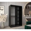 Schiebetürenschrank FLORES II 120 cm schwarz