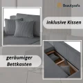 Ecksofa mit Schlaffunktion DRACO L poso grau