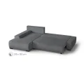 Ecksofa mit Schlaffunktion DRACO L poso grau