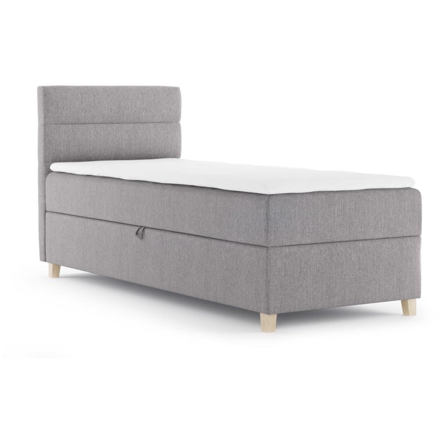 Boxspring Bett DONNA MINI grau 80x200 cm links