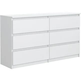 Kommode mit sechs Schubladen LINDA weiß