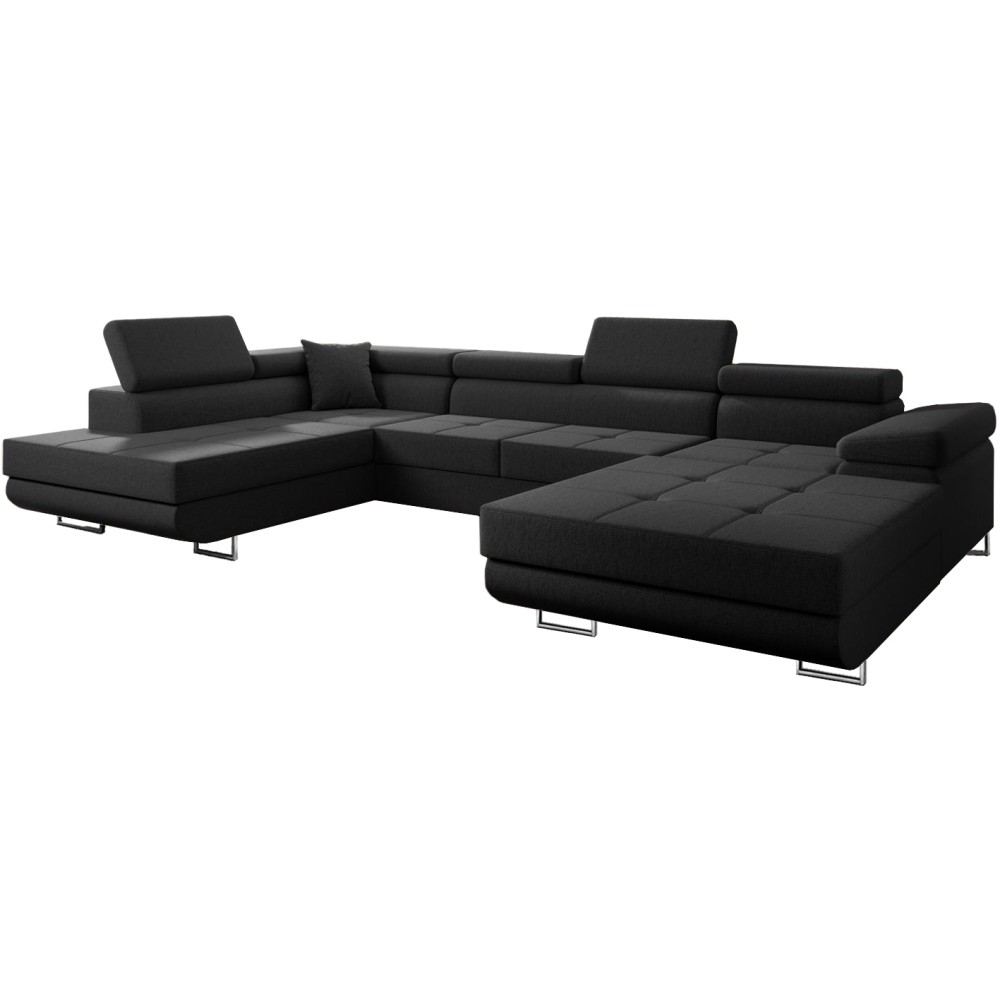 Ecksofa mit Schlaffunktion VILD U schwarz links