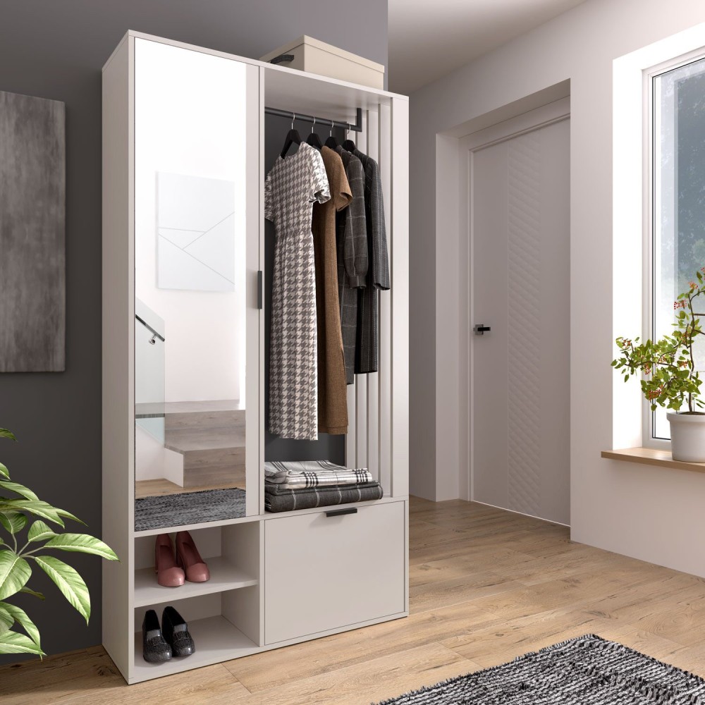 Garderobenschrank mit Spiegel und Schuhschrank LIMO PLUS