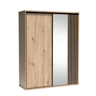 Schwebetürenschrank mit 2 Türen und Spiegel CAYA