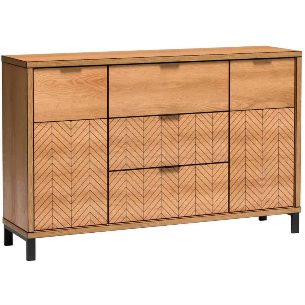 Kommode mit 3 Schubladen und 2 Türen FUN