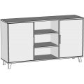 Kommode mit 2 Türen und 2 Regale HOME