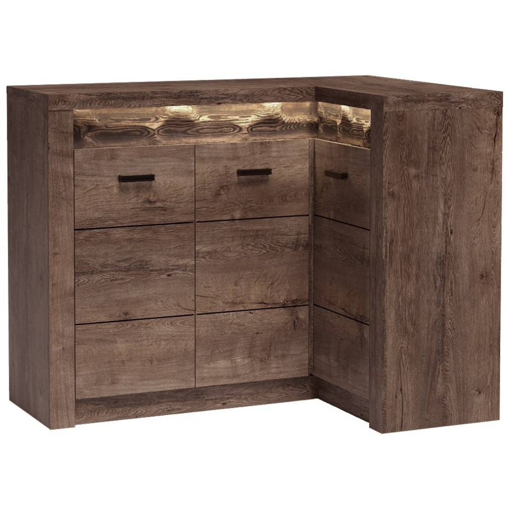 Eckkommode mit 3 Türen POLIS