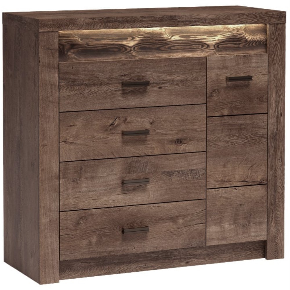 Kommode mit 4 Schubladen und 1 Tür POLIS