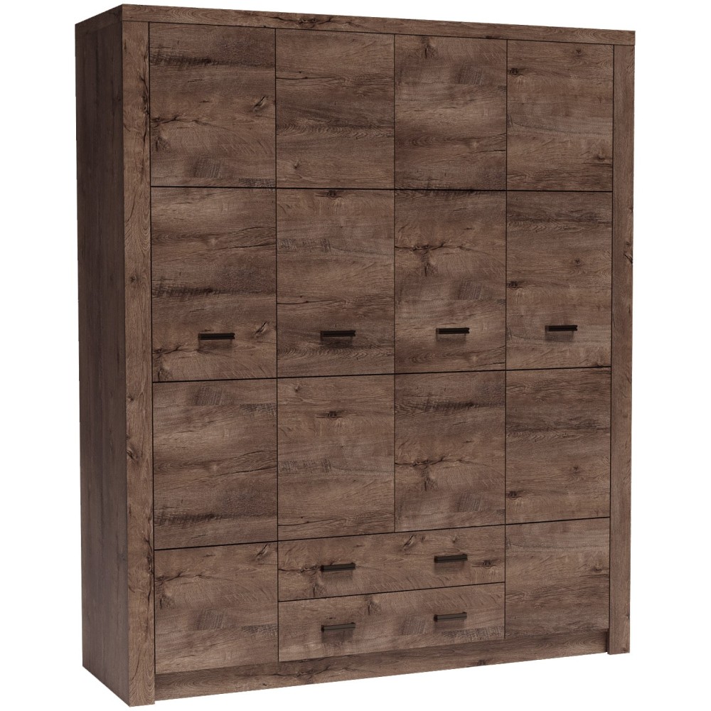 Drehtürenschrank mit 2 Schubladen und 4 Türen POLIS