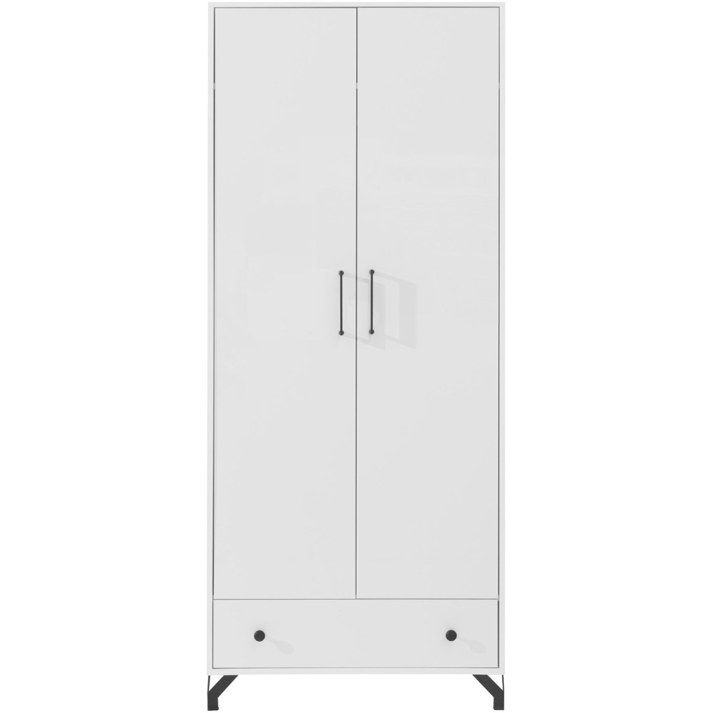 Drehtürenschrank mit 2 Türen und 1 Schublade BERGO