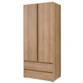 Drehtürenschrank ohne Spiegel C02 COSMO 90 cm Eiche Riviera