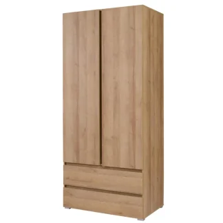 Drehtürenschrank ohne Spiegel C02 COSMO 90 cm Eiche Riviera