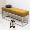 Polsterbank mit Metallbeinen BONN senfgelb 100 cm