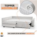 Ecksofa mit Schlaffunktion RAMO + topper gratis