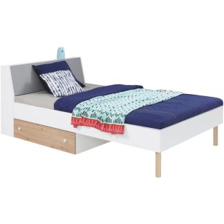 Bett 90/100x200 mit 1 Schublade FIGO