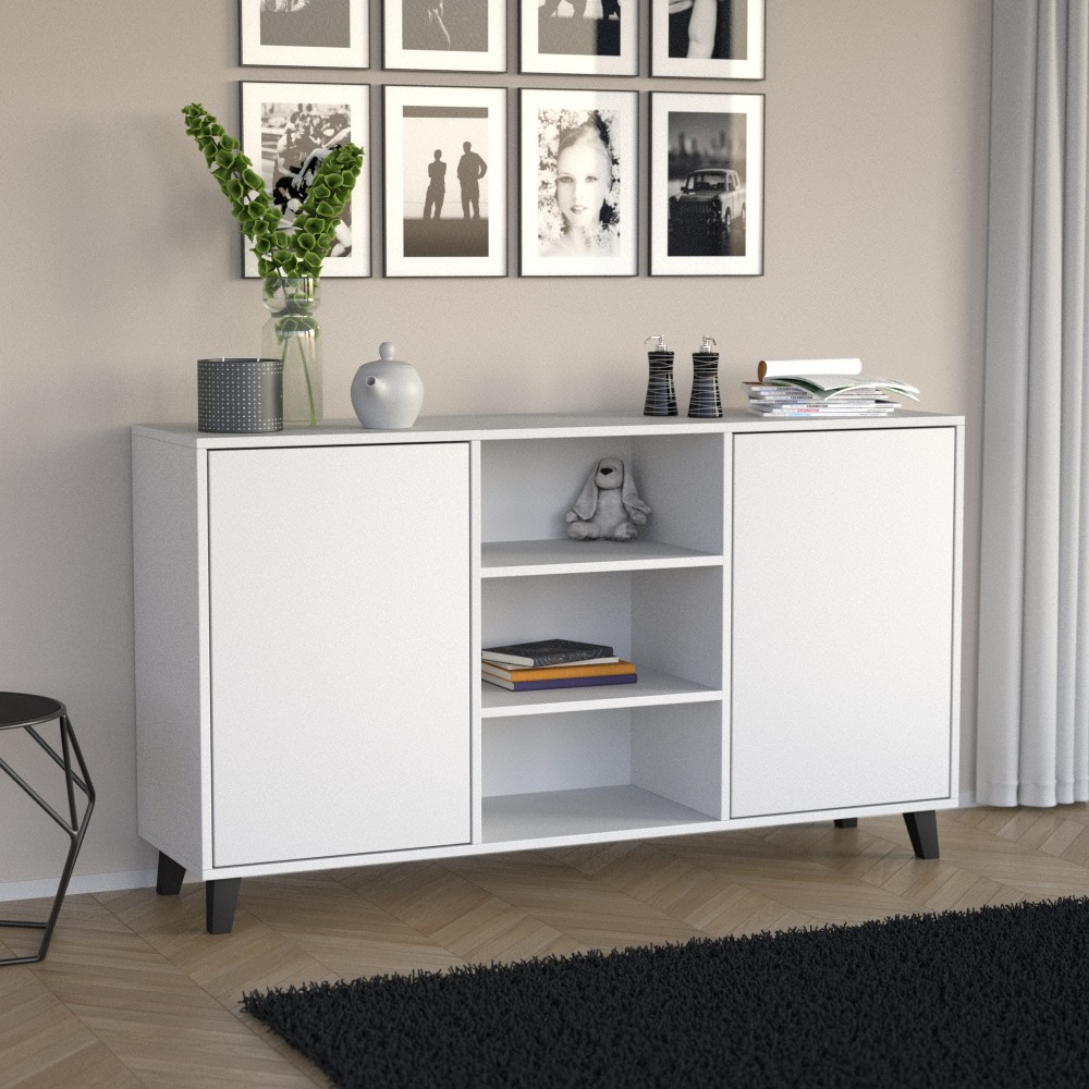 Kommode mit 2 Türen und 2 Regale HOME