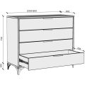 Kommode mit 4 Schubladen HOME