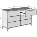 Kommode mit 6 Schubladen HOME