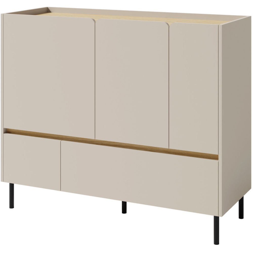 Kommode mit 2 Schubalden und 3 Türen LICO