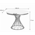 Runder Tisch mit Metallbeinen LAURA